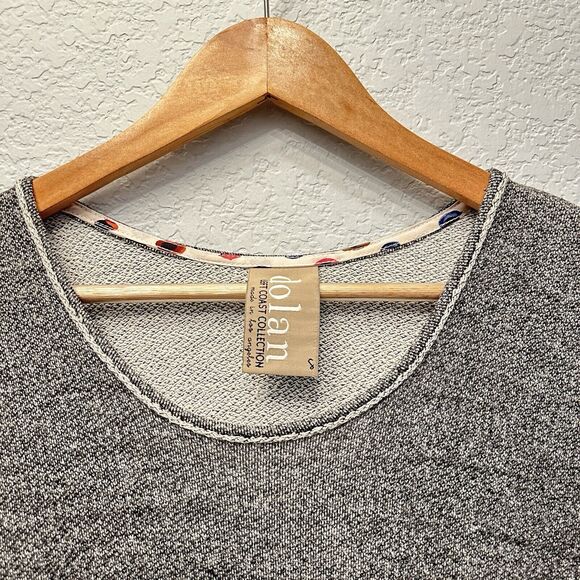 Anthropologie Dolan Fiona Dark Grey Black‎ Lace Hem Tunic Dress Medium - Picture 6 of 11